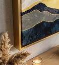 Ver imagem 3 de Quadro Decorativo Grande Abstrato Canvas com Moldura Flutuante de Madeira 40x60