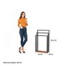 Suporte Porta Toalha Triplo de Chão para Banheiro Lavabo com Base em Madeira - 6