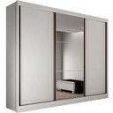 Ver imagem 1 de Guarda Roupa Casal 3 Portas de Correr e 4 Gavetas c/ 1 Espelho Diamond Plus Branco - Novo Horizonte