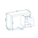 Ver imagem 4 de Escrivaninha Melissa com 1 Porta e 1 Gaveta - Branco