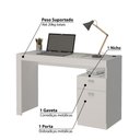 Ver imagem 3 de Escrivaninha Melissa com 1 Porta e 1 Gaveta - Branco