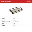 Ver imagem 7 de Bandeja Decorativa de Vidro Bege 3x10x20cm Servir Mesa Organizar Café Aparador