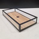 Ver imagem 2 de Bandeja Decorativa de Vidro Bege 3x10x20cm Servir Mesa Organizar Café Aparador