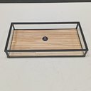 Ver imagem 5 de Bandeja Decorativa de Vidro Bege 3x10x20cm Servir Mesa Organizar Café Aparador