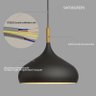Luminária Lustre Pendente nórdico moderno para decoração, luminária pendente de mesa, sala de estar, - 3