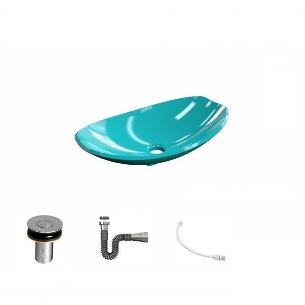Kit Cuba L45 com Válvula Click 1"B + Sifão Cromado e Flexível Compace - 2