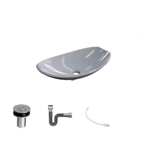 Kit Cuba L45 com Válvula Click 1"B + Sifão Cromado e Flexível Compace - 2
