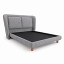 Ver imagem 2 de Cama Japonesa com Cabeceira Queen Blind Haru Linho Cinza - Sallar Home
