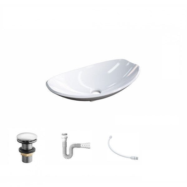 Kit Cuba L45 com Válvula Click 1"G + Sifão PVC e Flexível Compace - 2