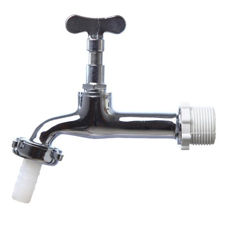 Torneira para Jardim 1130 com Bico 1/2" ou 3/4" Metal Cromado