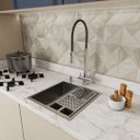 Ver imagem 1 de Combo Cuba 40x40 Inox Canal Calha Escorredor Pia Technox