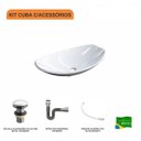 Ver imagem 3 de Kit Cuba L45 com Válvula Click 1"g + Sifão Cromado e Flexível Compace
