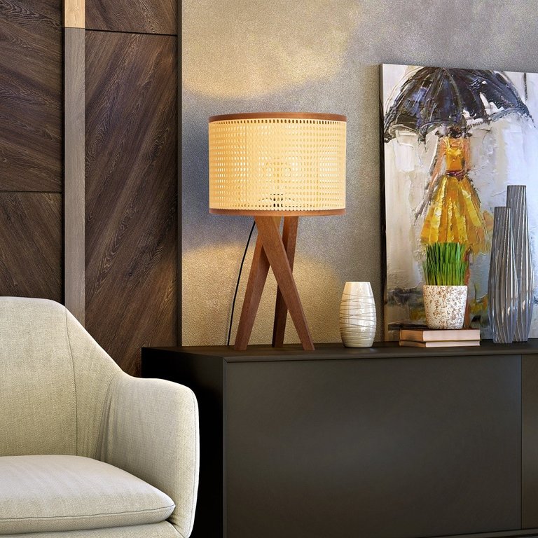 Abajur De Mesa Paris Para Quarto Retro Cúpula Indiana Luxo - Palha/Dourado Abajur De Mesa Paris Para Quarto Retro Cúpula Indiana Luxo - Palha/Dourado