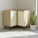 Ver imagem 1 de Balcão de Canto em L com 2 Portas e 2 Prateleiras 90cm Nature Arenas