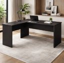 Ver imagem 1 de Mesa L Savoia 170x160cm Mdp Tampo 40mm Escrivaninha Preto