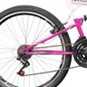 Bicicleta Track Tk3 Tb200 Aro Aero 26 Freio V-break 18 Velocidades - Branco/rosa - 6