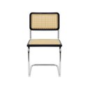 Ver imagem 2 de Cadeiras de Jantar Cesca Preta sem Braço Madeira Base Cromada