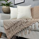 Ver imagem 3 de Manta para Sofá Gigante + Capas de Almofada Decorativa Cor:caramelo-bege