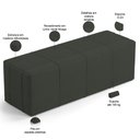 Ver imagem 4 de Puff Decorativo Living 140 Cm Roma W01 Linho Verde Musgo - lyam