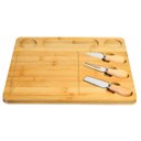 Ver imagem 1 de Tábua de Frios Petisqueira de Madeira Queijo Petiscos Facas