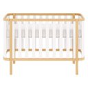 Ver imagem 1 de Berço de Madeira 2 em 1 Linha Softy Móveis Quater 92x136x77 cm (a X L X P) - Cor Branco com Carvalho