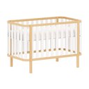 Ver imagem 3 de Berço de Madeira 2 em 1 Linha Softy Móveis Quater 92x136x77 cm (a X L X P) - Cor Branco com Carvalho