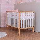 Ver mais imagens de Berço de Madeira 2 em 1 Linha Softy Móveis Quater 92x136x77 cm (a X L X P) - Cor Branco com Carvalho