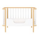 Ver imagem 4 de Berço de Madeira 2 em 1 Linha Softy Móveis Quater 92x136x77 cm (a X L X P) - Cor Branco com Carvalho