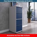 Ver imagem 5 de Armário de Arquivo de Aço Pandin 4 Gavetas Gavetas Cinza/azul Del Rey