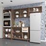 Cozinha completa predilleta julia modulada 4 pecas 270cm 9 portas 2 gavetas com tampo noce off - 3