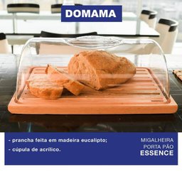 Conjunto Migalheira de Pão em Madeira e Porta Frios de Bambu com Tampas Mesa Posta Café - 6