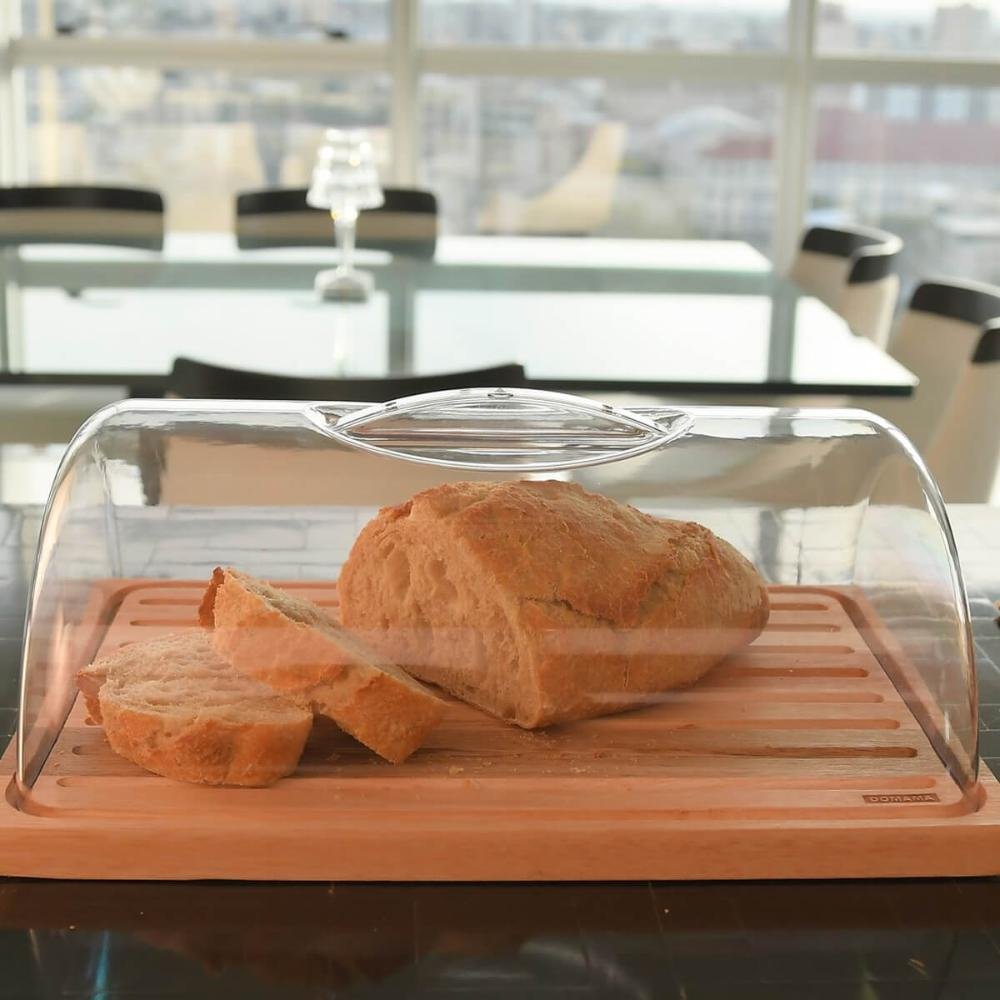 Conjunto Migalheira de Pão em Madeira e Porta Frios de Bambu com Tampas Mesa Posta Café - 2