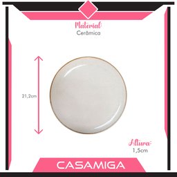 Aparelho de Jantar 16 Peças Cerâmica Caoba Bege - 3