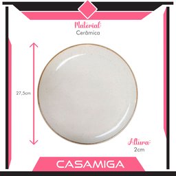Aparelho de Jantar 16 Peças Cerâmica Caoba Bege - 4