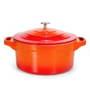 Ver imagem 3 de Conjunto de 5 Panelas de Cerâmica Laranja Indução Le Cook