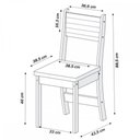 Ver imagem 3 de Mesa de Jantar 4 Lugares Ariana Mel/veludo Cinza 26293 - Viero Móveis