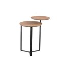 Ver imagem 4 de Mesa de Centro Dois Tampos Chanfrada Orgânica 44cm Pé Metal 28022 Artesano