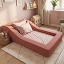 Ver imagem 1 de Cama Infantil Montessoriana a Vácuo Solteiro Colchão Brinde Bouclê Rosa Montanaris Decor