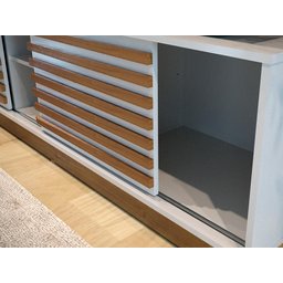 Estante Home Theater para Tv até 60 Polegadas 2 Portas Texas Off White/cinamomo Valdemóveis - 3