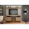 Estante Home Theater para Tv até 60 Polegadas 2 Portas Texas Off White/cinamomo Valdemóveis - 2