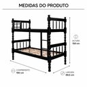 Ver imagem 3 de Beliche Torneada Milão 8 - Tabaco - Jm Móveis