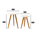 Ver imagem 5 de Kit 2 Mesinhas Canto e Apoio Pe Palito 35x40 35x50 Decorativa - Branco