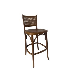 Banqueta Tomer Bancada Bistrô Cozinha Sala Castanho