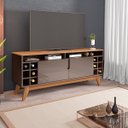 Ver imagem 1 de Rack Sala Wine para TV até 55 Polegadas com Pés em Madeira