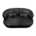 Ver imagem 6 de Banco Orgânico 2 Lugares Sofá Roma Sala Almofadas 140cm Bouclé:preto