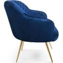 Ver imagem 5 de Poltrona Decorativa Jade Pés Palito Gold Veludo Azul - Nexta Casa