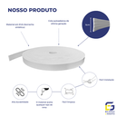 Ver imagem 3 de Moldura Roda Meio Ripado Eva Adesivo Lua 5cmx5mm 25 Metros - Branco