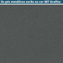 Ver imagem 4 de Sofá 3 Lugares Mh-4205 Herval 235 Cm (larg) Madeira Maciça Estofado Bege Base Laca Fosca Grafite
