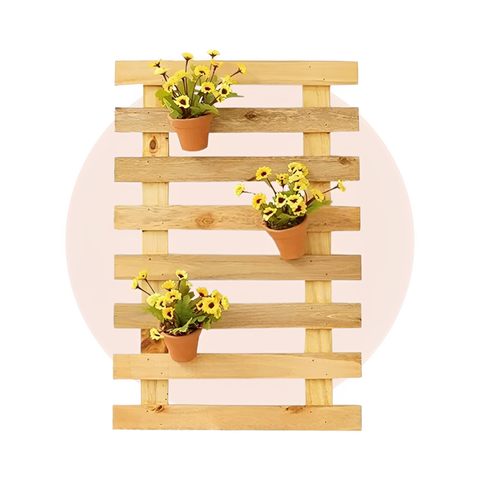 Treliça de Madeira Painel Jardim Vertical 4 Pcs Floreira