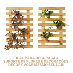 Treliça de Madeira Painel Jardim Vertical 4 Pcs Floreira - 3